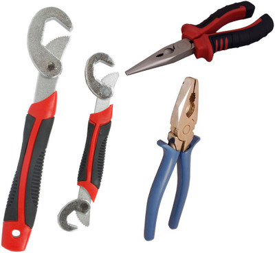 

Asraw Snap N Grip, Nose Plier & Plier Hand Tool Kit(3 Tools), Multicolor