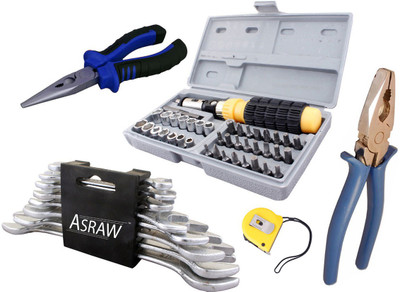 

Asraw Hand Tool Kit(13 Tools), Multicolor