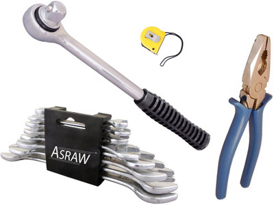Asraw Hand Tool Kit(12 Tools), Multicolor