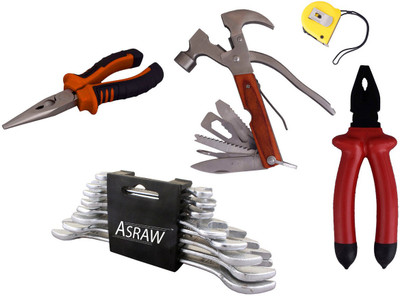 Asraw Hand Tool Kit(13 Tools), Multicolor