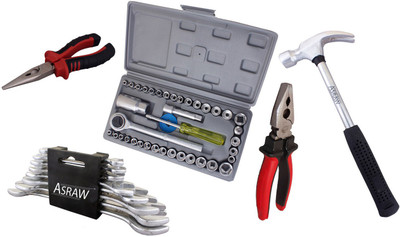 

Asraw Hand Tool Kit(13 Tools), Multicolor
