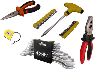

Asraw Hand Tool Kit(13 Tools), Multicolor