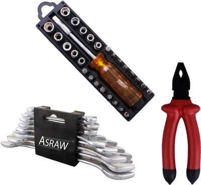 

Asraw Hand Tool Kit(11 Tools), Multicolor