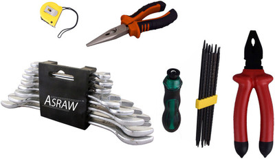 

Asraw Hand Tool Kit(13 Tools), Multicolor