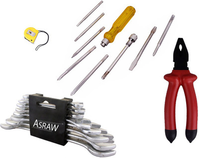 

Asraw Hand Tool Kit(12 Tools), Multicolor
