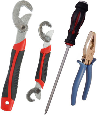

Asraw Snap N Grip, Plier & Double Sided Screwdriver Hand Tool Kit(3 Tools), Multicolor
