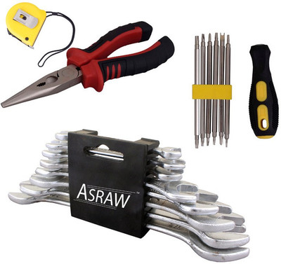 

Asraw Hand Tool Kit(12 Tools), Multicolor