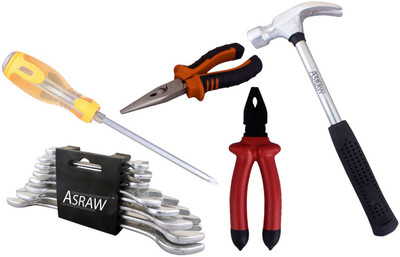 

Asraw Hand Tool Kit(13 Tools), Multicolor