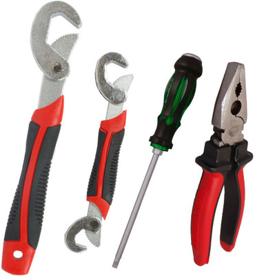 

Asraw Snap N Grip, Plier & Double Sided Screwdriver Hand Tool Kit(3 Tools), Multicolor
