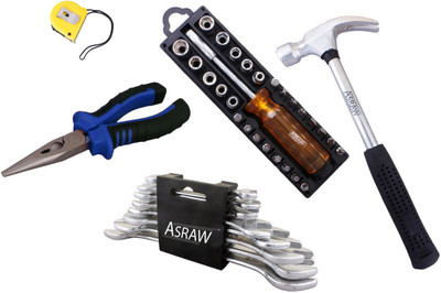 

Asraw Hand Tool Kit(13 Tools), Multicolor