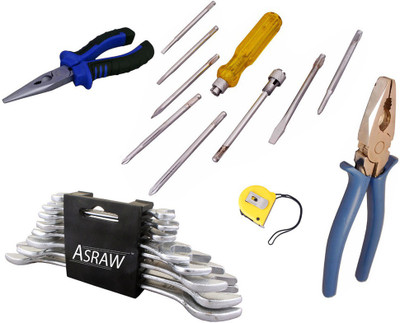 

Asraw Hand Tool Kit(13 Tools), Multicolor