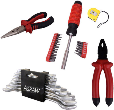 

Asraw Hand Tool Kit(13 Tools), Multicolor