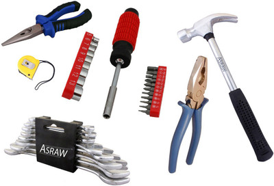 

Asraw Hand Tool Kit(14 Tools), Multicolor