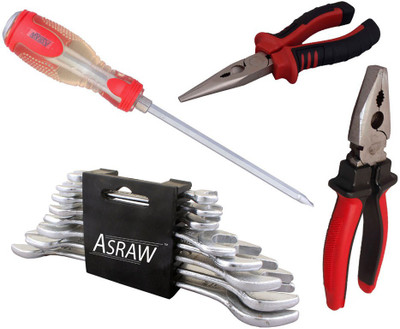 

Asraw Hand Tool Kit(12 Tools), Multicolor
