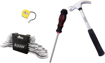 Asraw Hand Tool Kit(12 Tools), Multicolor