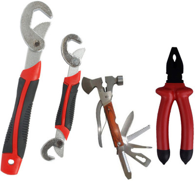 

Asraw Snap N Grip, Plier & Multi Hammer Hand Tool Kit(3 Tools), Multicolor