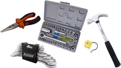 

Asraw Hand Tool Kit(13 Tools), Multicolor