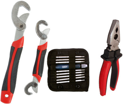 

Asraw Snap N Grip, Plier & Screwdriver Set Hand Tool Kit(3 Tools), Multicolor