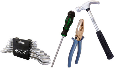 

Asraw Hand Tool Kit(12 Tools), Multicolor