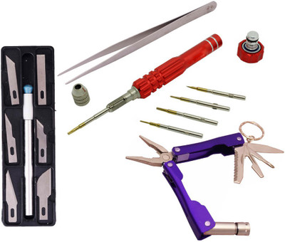 Asraw Hand Tool Kit(4 Tools), Red