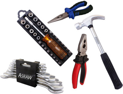 Asraw Hand Tool Kit(13 Tools), Multicolor