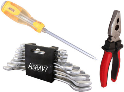 

Asraw Hand Tool Kit(11 Tools), Multicolor