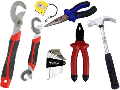 

Asraw Hand Tool Kit(7 Tools), Multicolor
