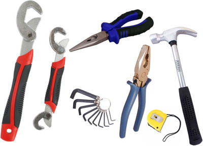 

Asraw Hand Tool Kit(7 Tools), Multicolor