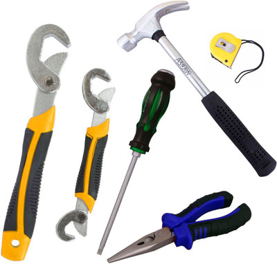 

Asraw Hand Tool Kit(6 Tools), Multicolor
