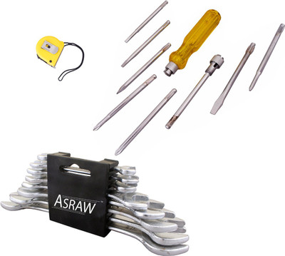 Asraw Hand Tool Kit(11 Tools), Multicolor