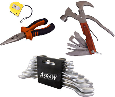 

Asraw Hand Tool Kit(12 Tools), Multicolor