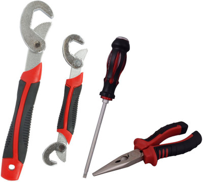 

Asraw Snap N Grip, Nose Plier & Double Sided Screwdriver Hand Tool Kit(3 Tools), Multicolor