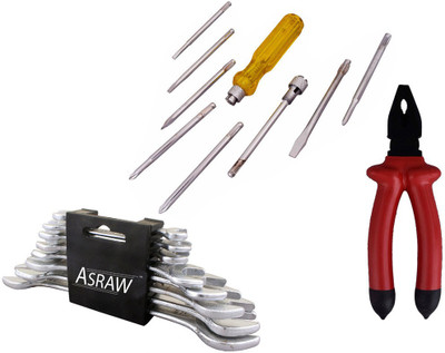 

Asraw Hand Tool Kit(11 Tools), Multicolor
