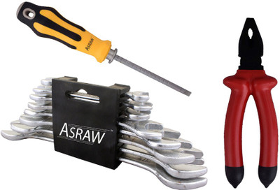 

Asraw Hand Tool Kit(11 Tools), Multicolor