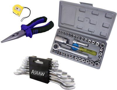 

Asraw Hand Tool Kit(12 Tools), Multicolor