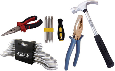 

Asraw Hand Tool Kit(13 Tools), Multicolor