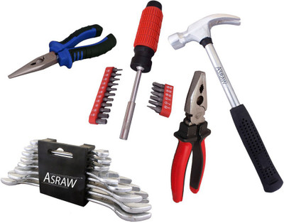 

Asraw Hand Tool Kit(13 Tools), Multicolor