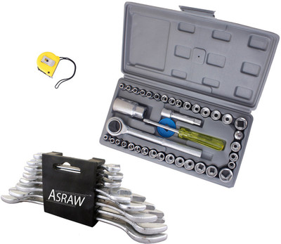 

Asraw Hand Tool Kit(11 Tools), Multicolor