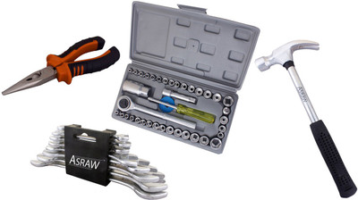 

Asraw Hand Tool Kit(12 Tools), Multicolor
