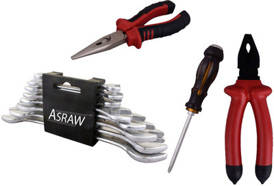Asraw Hand Tool Kit(12 Tools), Multicolor