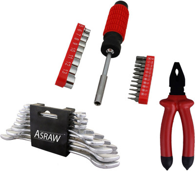 

Asraw Hand Tool Kit(11 Tools), Multicolor