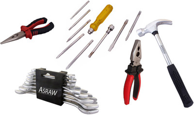 

Asraw Hand Tool Kit(13 Tools), Multicolor
