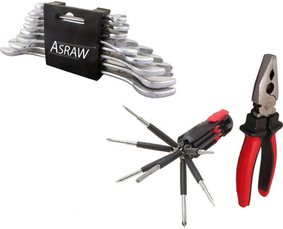 

Asraw Hand Tool Kit(11 Tools), Multicolor