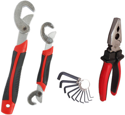 

Asraw Snap N Grip, Plier & Allen key Hand Tool Kit(3 Tools), Multicolor