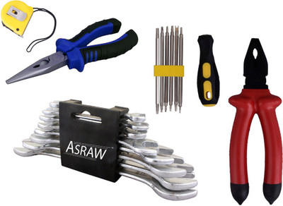 

Asraw Hand Tool Kit(13 Tools), Multicolor