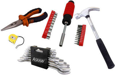 

Asraw Hand Tool Kit(13 Tools), Multicolor