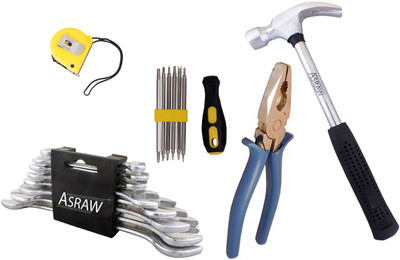 

Asraw Hand Tool Kit(13 Tools), Multicolor