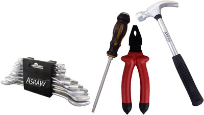Asraw Hand Tool Kit(12 Tools), Multicolor