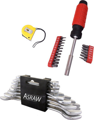 Asraw Hand Tool Kit(11 Tools), Multicolor