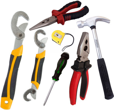 

Asraw Hand Tool Kit(7 Tools), Multicolor